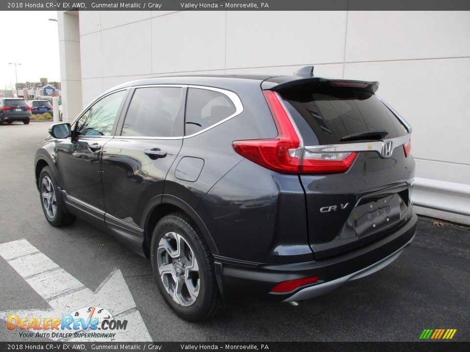 2018 Honda CR-V EX AWD Gunmetal Metallic / Gray Photo #3