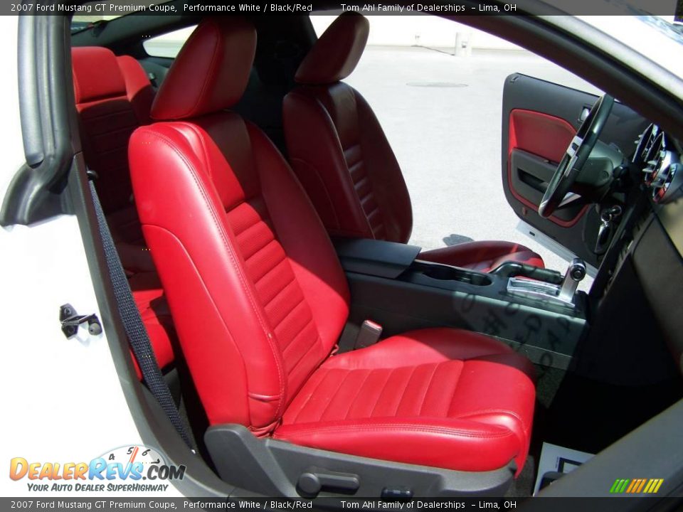 2007 Ford Mustang GT Premium Coupe Performance White / Black/Red Photo #10