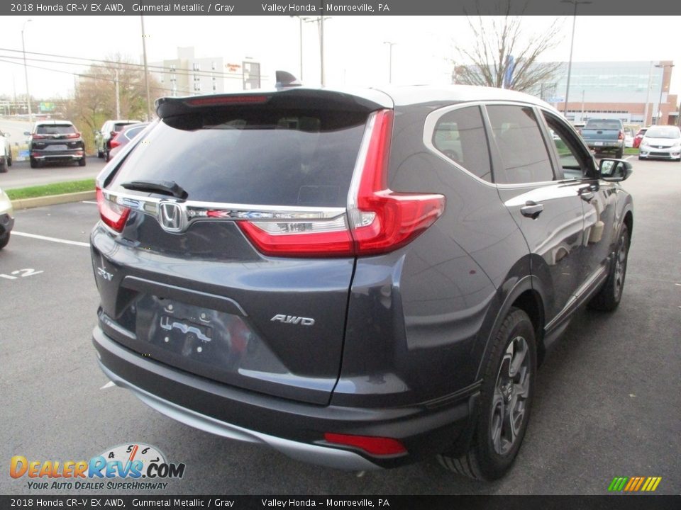 2018 Honda CR-V EX AWD Gunmetal Metallic / Gray Photo #5