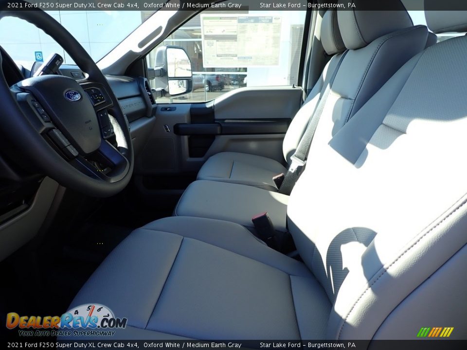 Medium Earth Gray Interior - 2021 Ford F250 Super Duty XL Crew Cab 4x4 Photo #10