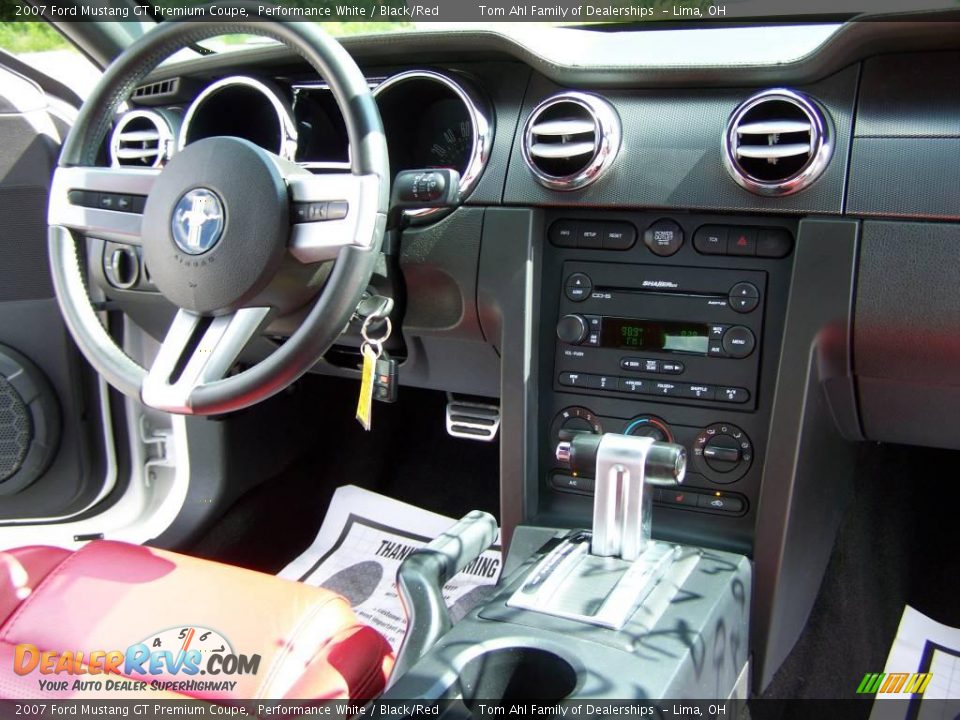 2007 Ford Mustang GT Premium Coupe Performance White / Black/Red Photo #12