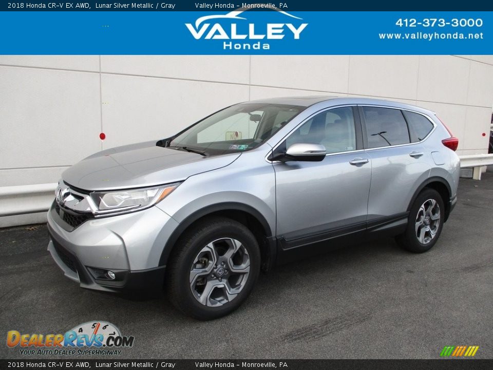 2018 Honda CR-V EX AWD Lunar Silver Metallic / Gray Photo #1