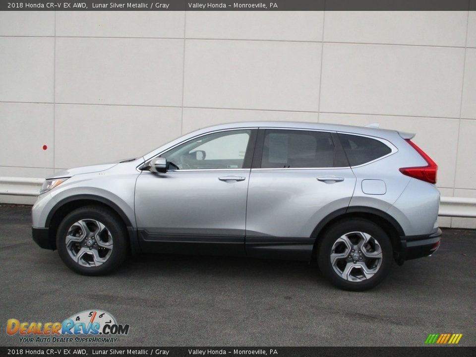 2018 Honda CR-V EX AWD Lunar Silver Metallic / Gray Photo #2