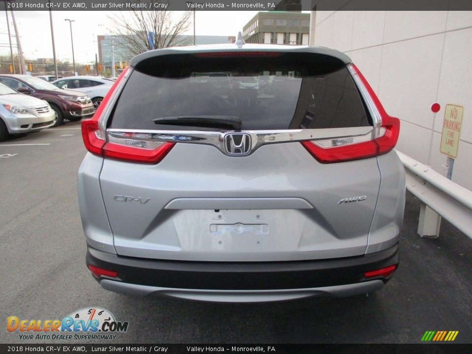 2018 Honda CR-V EX AWD Lunar Silver Metallic / Gray Photo #4
