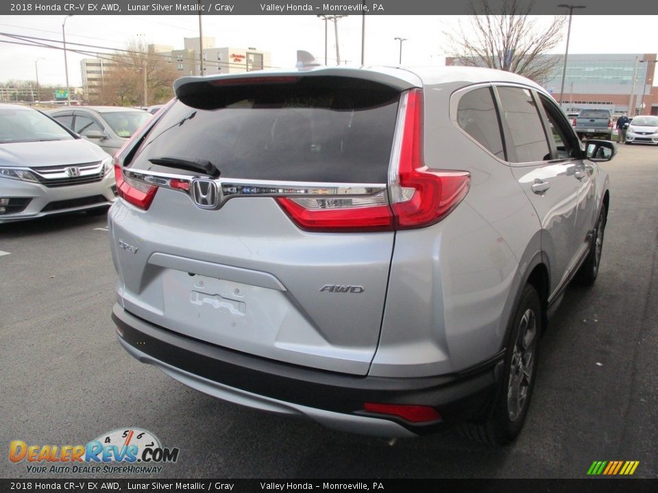 2018 Honda CR-V EX AWD Lunar Silver Metallic / Gray Photo #5