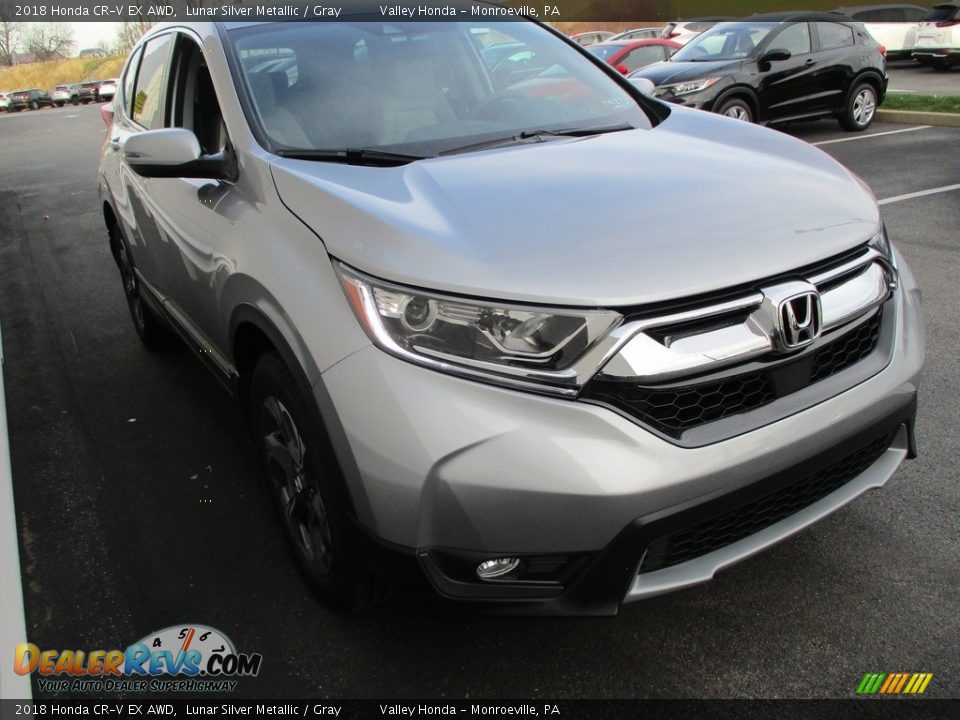 2018 Honda CR-V EX AWD Lunar Silver Metallic / Gray Photo #7