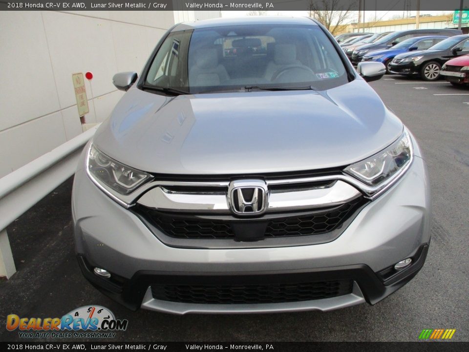 2018 Honda CR-V EX AWD Lunar Silver Metallic / Gray Photo #8
