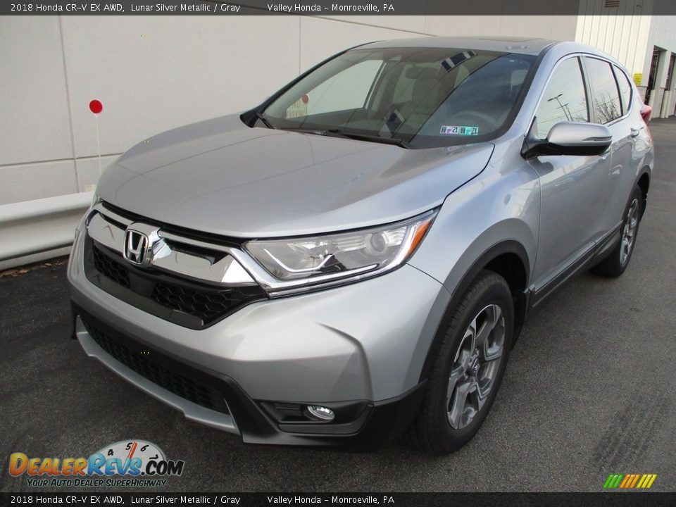 2018 Honda CR-V EX AWD Lunar Silver Metallic / Gray Photo #9
