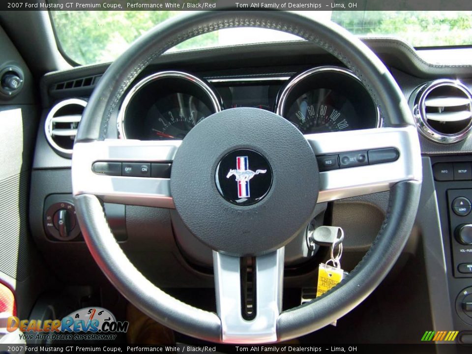 2007 Ford Mustang GT Premium Coupe Performance White / Black/Red Photo #15