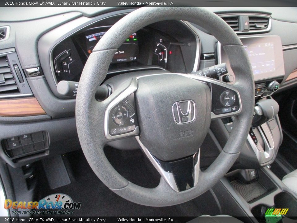 2018 Honda CR-V EX AWD Lunar Silver Metallic / Gray Photo #14