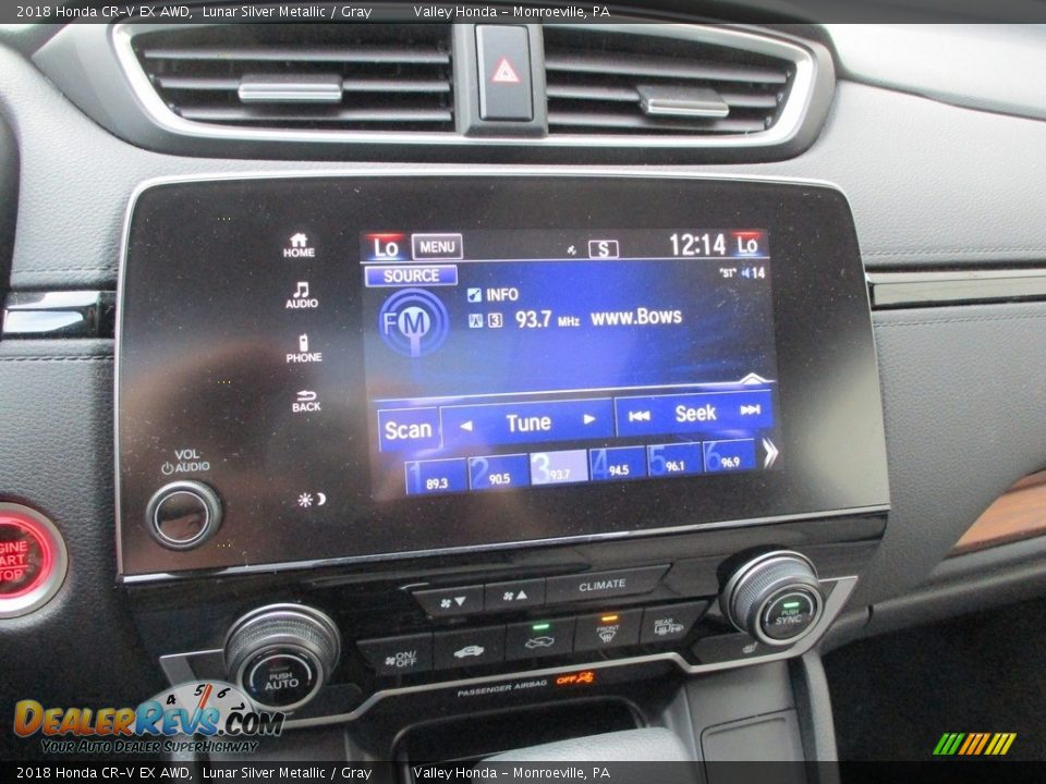 2018 Honda CR-V EX AWD Lunar Silver Metallic / Gray Photo #15