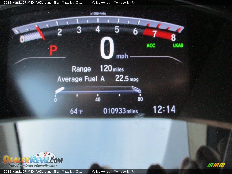 2018 Honda CR-V EX AWD Lunar Silver Metallic / Gray Photo #20