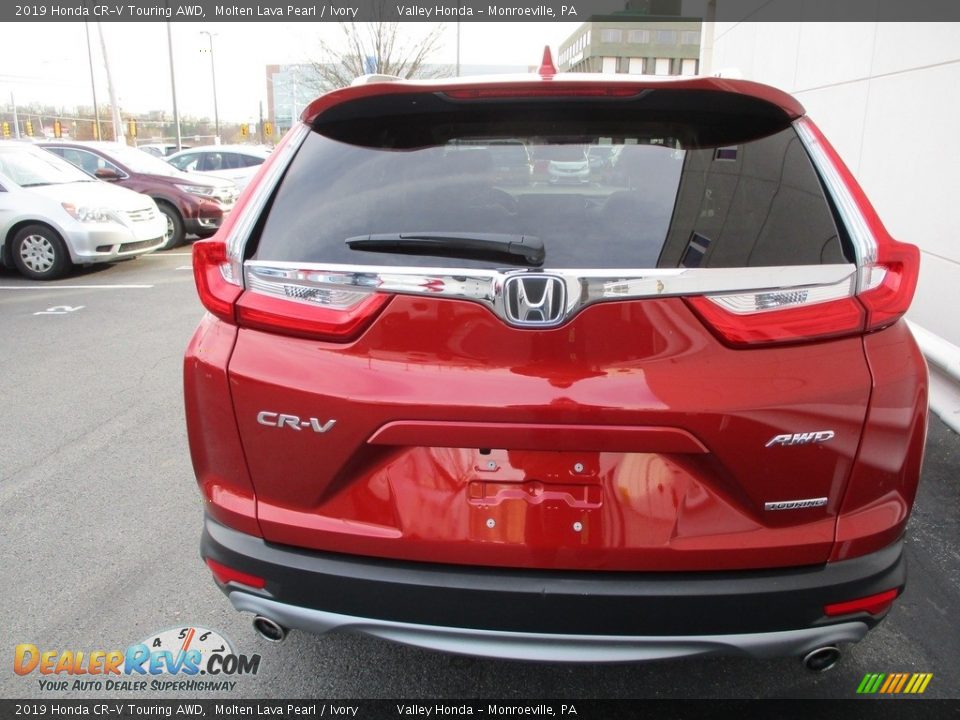 2019 Honda CR-V Touring AWD Molten Lava Pearl / Ivory Photo #4