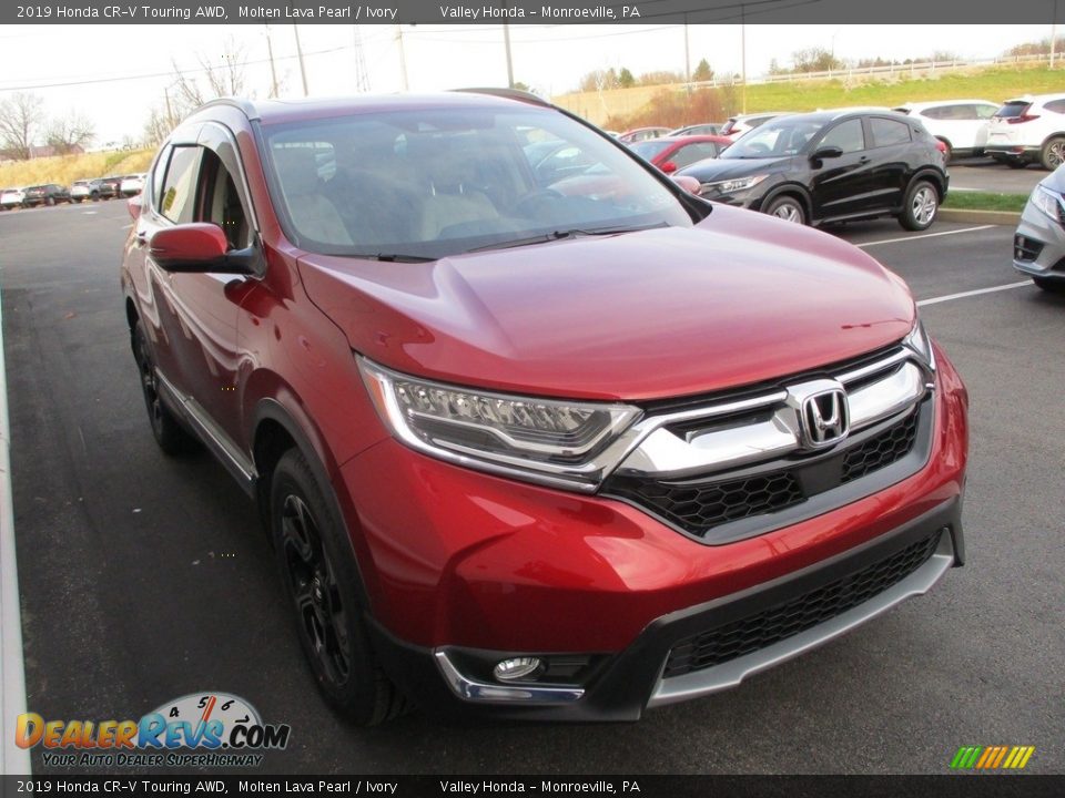 2019 Honda CR-V Touring AWD Molten Lava Pearl / Ivory Photo #7