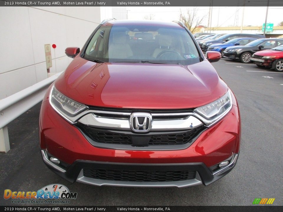 2019 Honda CR-V Touring AWD Molten Lava Pearl / Ivory Photo #8