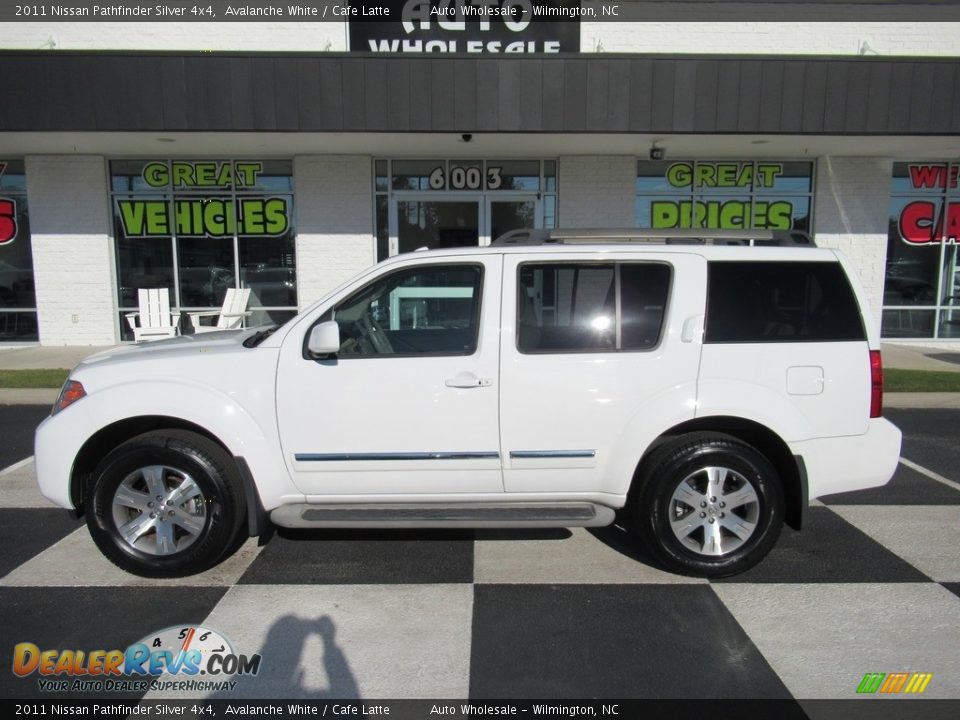 2011 Nissan Pathfinder Silver 4x4 Avalanche White / Cafe Latte Photo #1