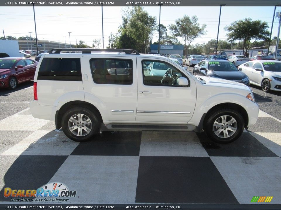 2011 Nissan Pathfinder Silver 4x4 Avalanche White / Cafe Latte Photo #3