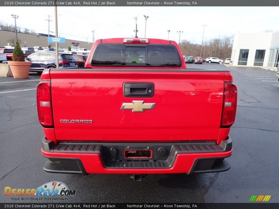 2016 Chevrolet Colorado Z71 Crew Cab 4x4 Red Hot / Jet Black Photo #6