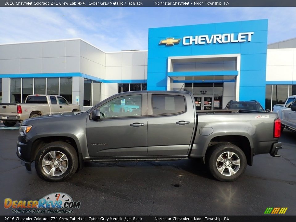 2016 Chevrolet Colorado Z71 Crew Cab 4x4 Cyber Gray Metallic / Jet Black Photo #3