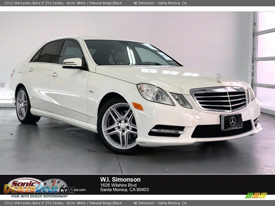 2012 Mercedes-Benz E 350 Sedan Arctic White / Natural Beige/Black Photo #1