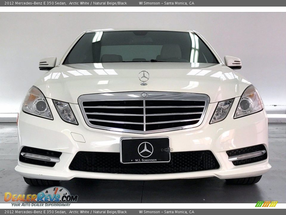 2012 Mercedes-Benz E 350 Sedan Arctic White / Natural Beige/Black Photo #2