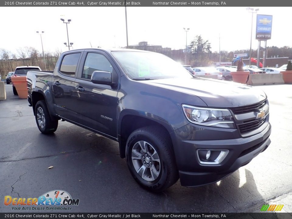 2016 Chevrolet Colorado Z71 Crew Cab 4x4 Cyber Gray Metallic / Jet Black Photo #10