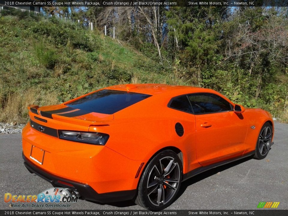 2018 Chevrolet Camaro SS Coupe Hot Wheels Package Crush (Orange) / Jet Black/Orange Accents Photo #8