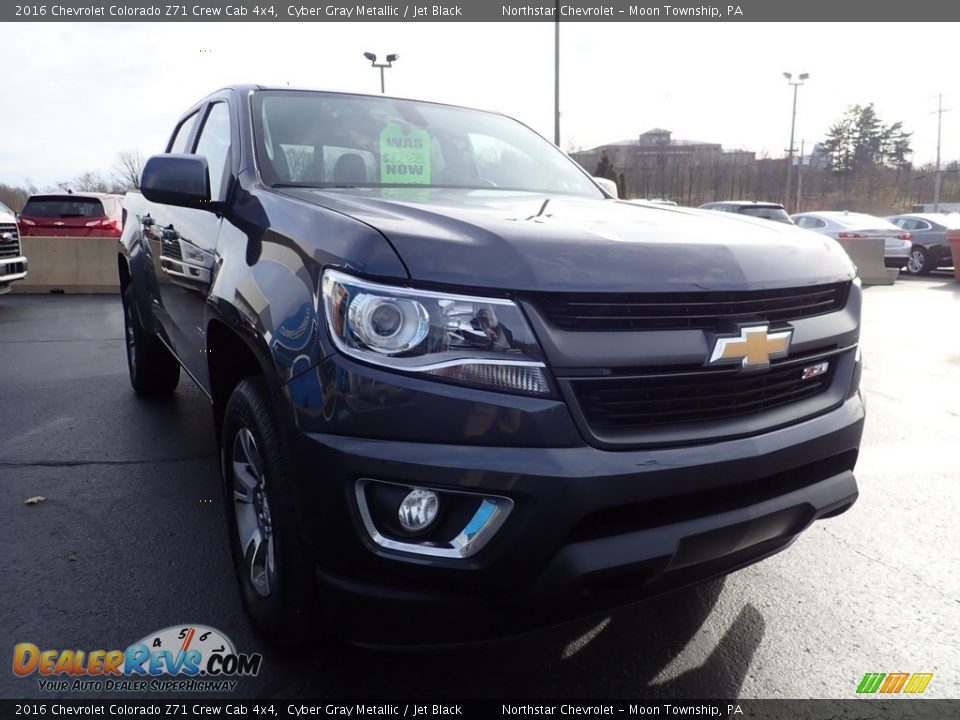 2016 Chevrolet Colorado Z71 Crew Cab 4x4 Cyber Gray Metallic / Jet Black Photo #11