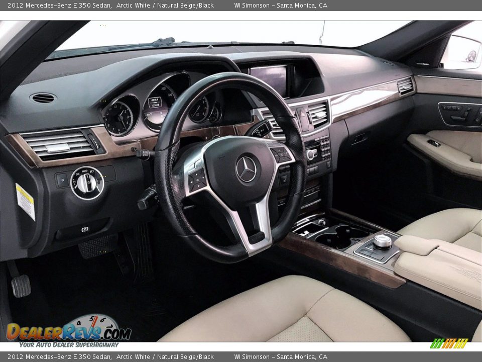 2012 Mercedes-Benz E 350 Sedan Arctic White / Natural Beige/Black Photo #14