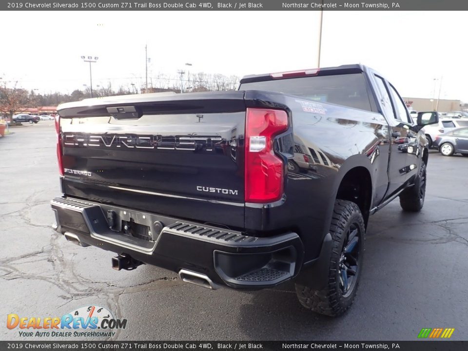 2019 Chevrolet Silverado 1500 Custom Z71 Trail Boss Double Cab 4WD Black / Jet Black Photo #7