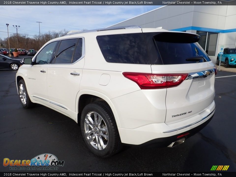2018 Chevrolet Traverse High Country AWD Iridescent Pearl Tricoat / High Country Jet Black/Loft Brown Photo #4