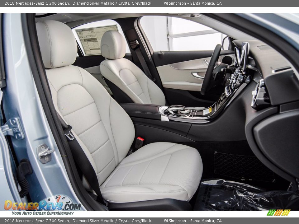 2018 Mercedes-Benz C 300 Sedan Diamond Silver Metallic / Crystal Grey/Black Photo #2