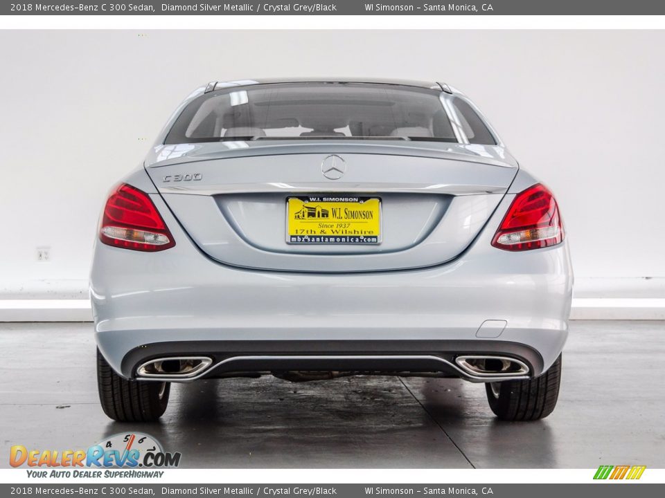 2018 Mercedes-Benz C 300 Sedan Diamond Silver Metallic / Crystal Grey/Black Photo #4