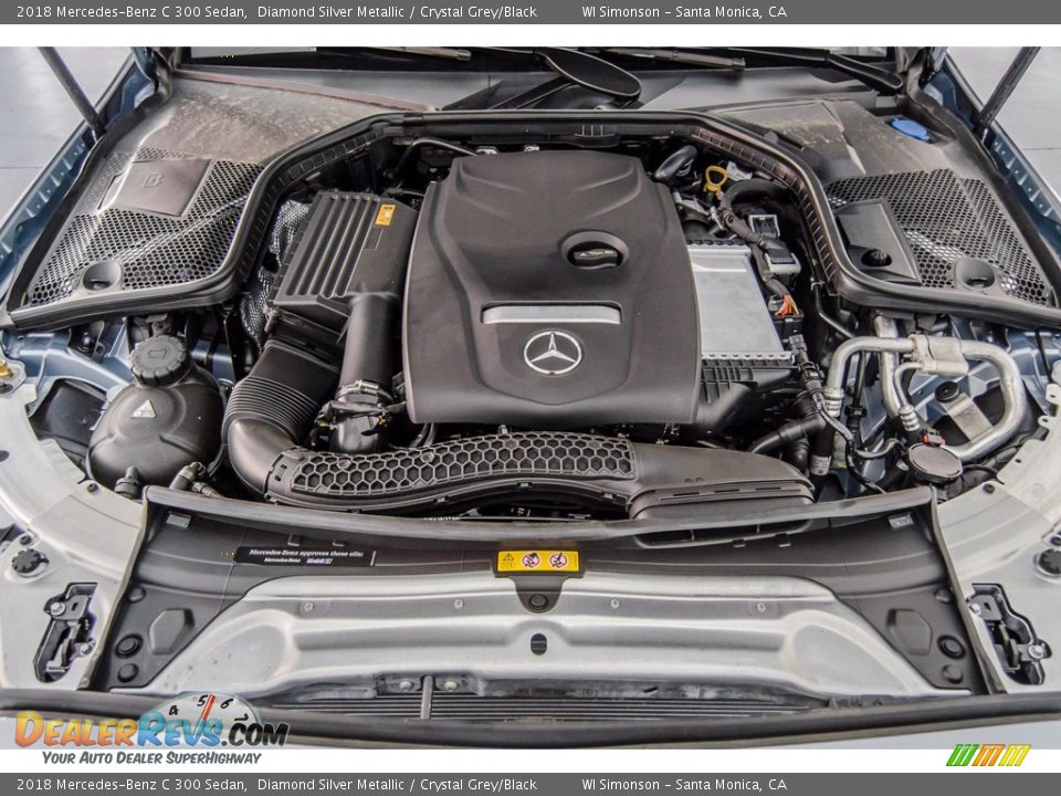 2018 Mercedes-Benz C 300 Sedan Diamond Silver Metallic / Crystal Grey/Black Photo #8