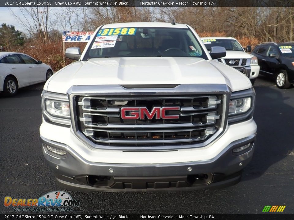 2017 GMC Sierra 1500 SLT Crew Cab 4WD Summit White / Jet Black Photo #6