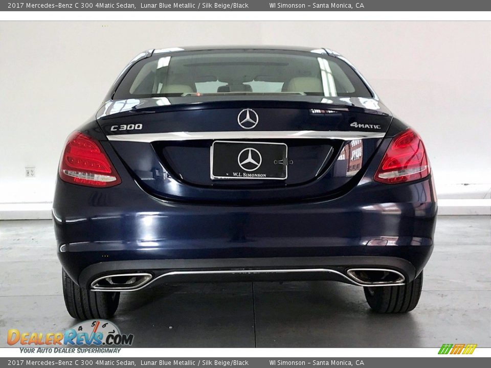 2017 Mercedes-Benz C 300 4Matic Sedan Lunar Blue Metallic / Silk Beige/Black Photo #3