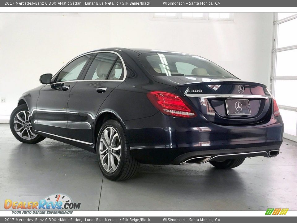 2017 Mercedes-Benz C 300 4Matic Sedan Lunar Blue Metallic / Silk Beige/Black Photo #10