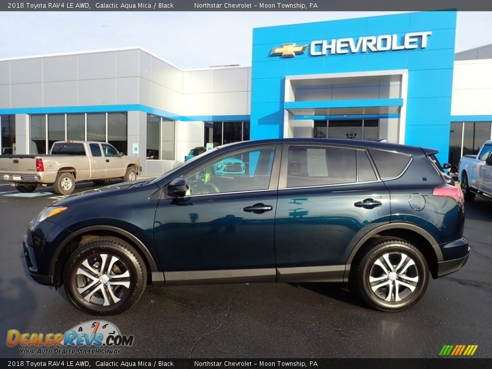 2018 Toyota RAV4 LE AWD Galactic Aqua Mica / Black Photo #3