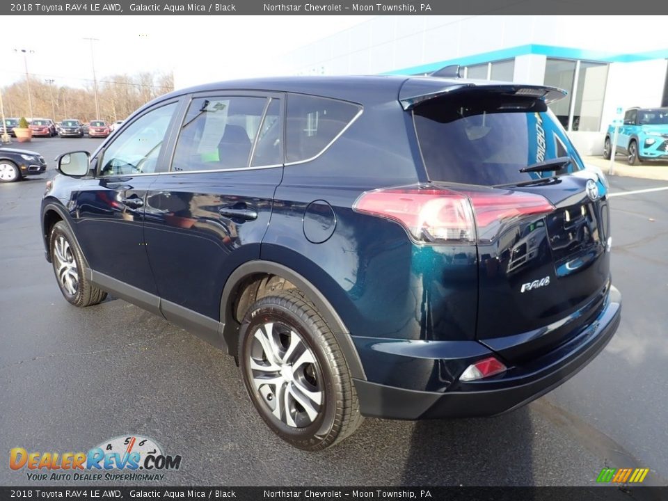 2018 Toyota RAV4 LE AWD Galactic Aqua Mica / Black Photo #4