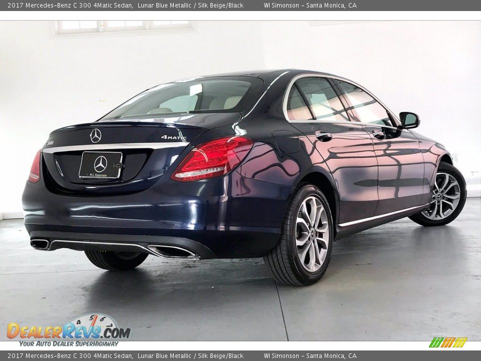 2017 Mercedes-Benz C 300 4Matic Sedan Lunar Blue Metallic / Silk Beige/Black Photo #13