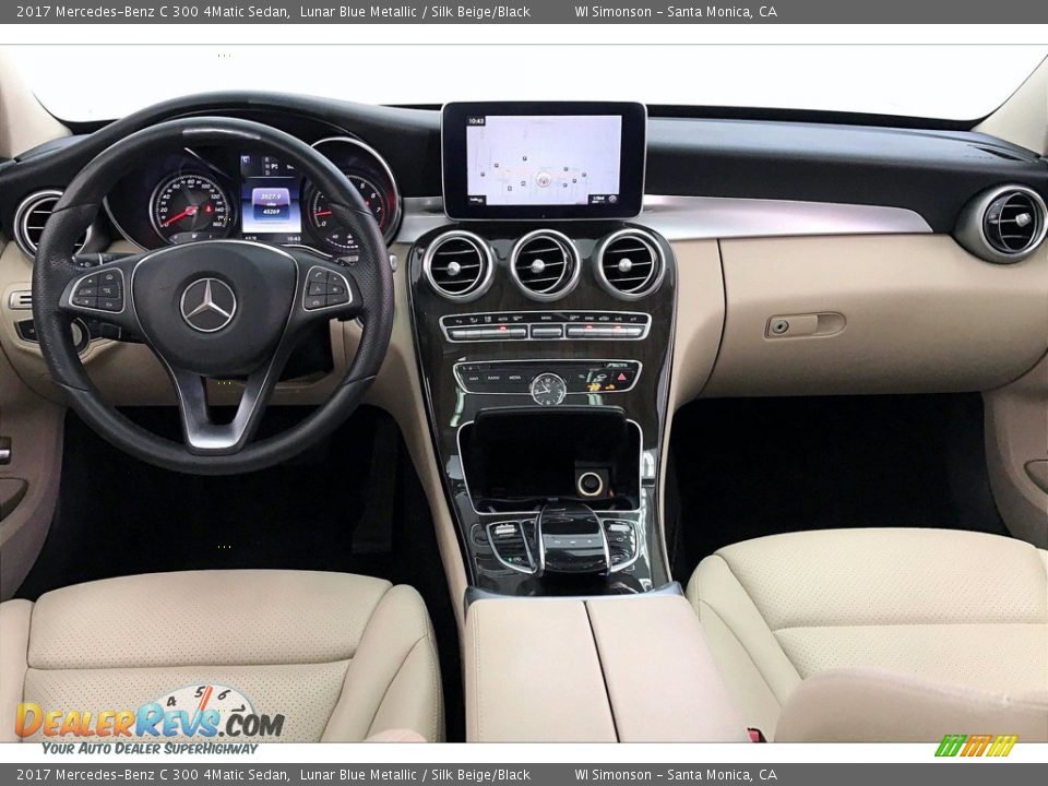 Silk Beige/Black Interior - 2017 Mercedes-Benz C 300 4Matic Sedan Photo #15