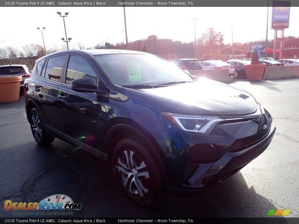 2018 Toyota RAV4 LE AWD Galactic Aqua Mica / Black Photo #11