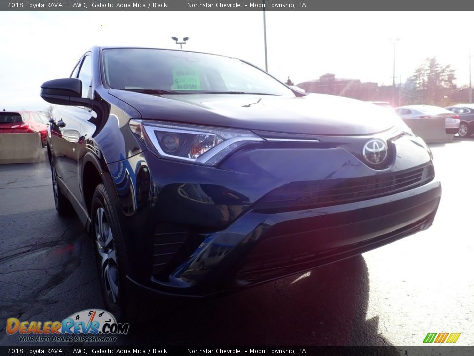 2018 Toyota RAV4 LE AWD Galactic Aqua Mica / Black Photo #12