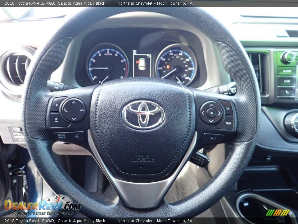 2018 Toyota RAV4 LE AWD Galactic Aqua Mica / Black Photo #26