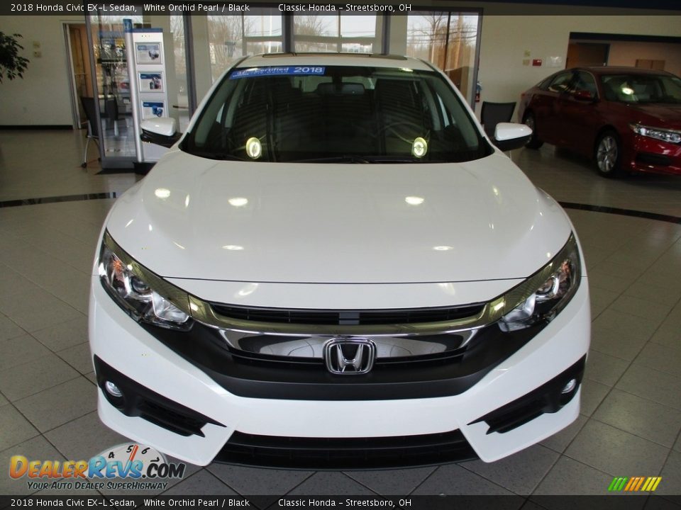 2018 Honda Civic EX-L Sedan White Orchid Pearl / Black Photo #2