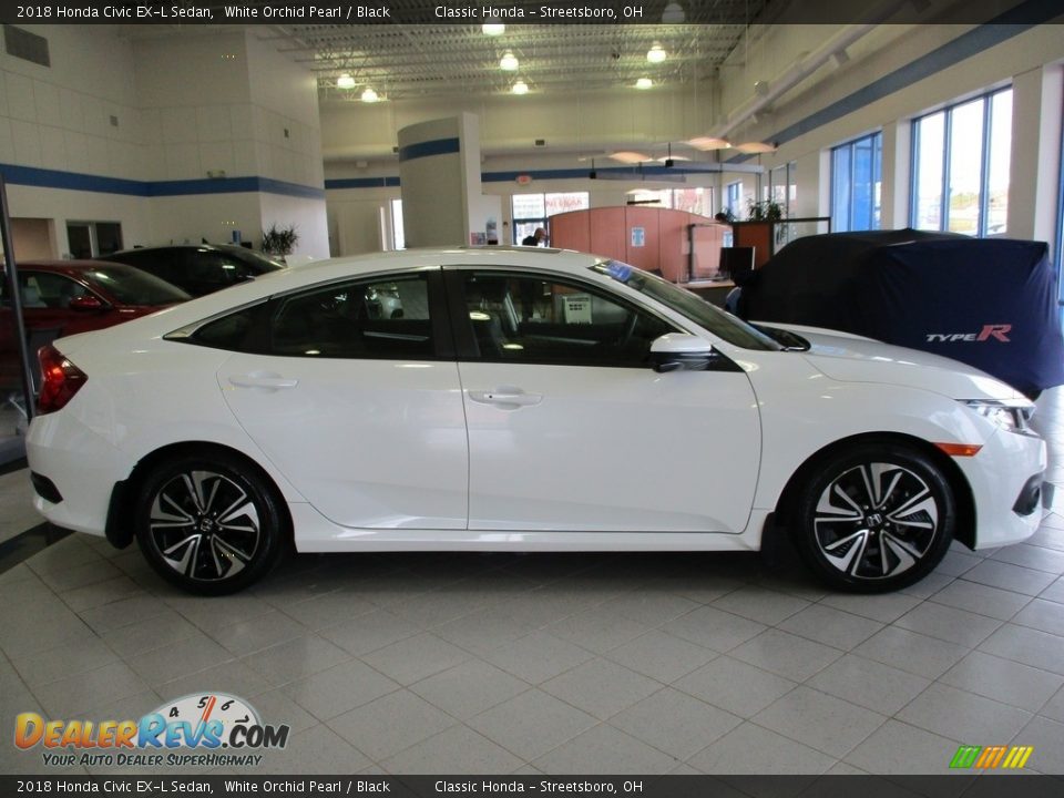 2018 Honda Civic EX-L Sedan White Orchid Pearl / Black Photo #4