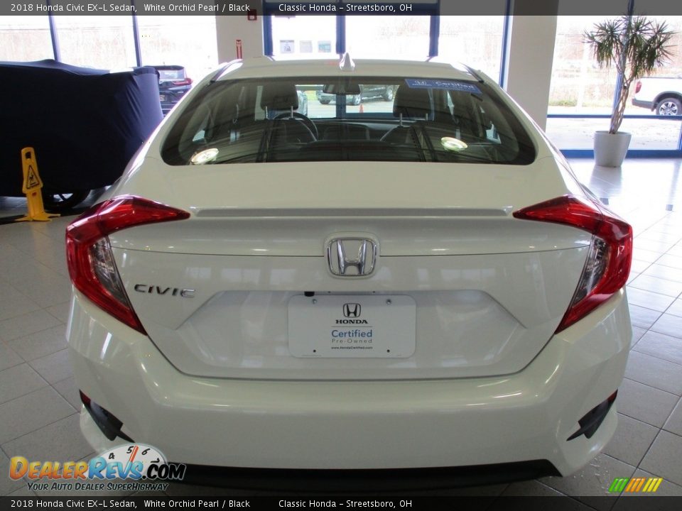 2018 Honda Civic EX-L Sedan White Orchid Pearl / Black Photo #8