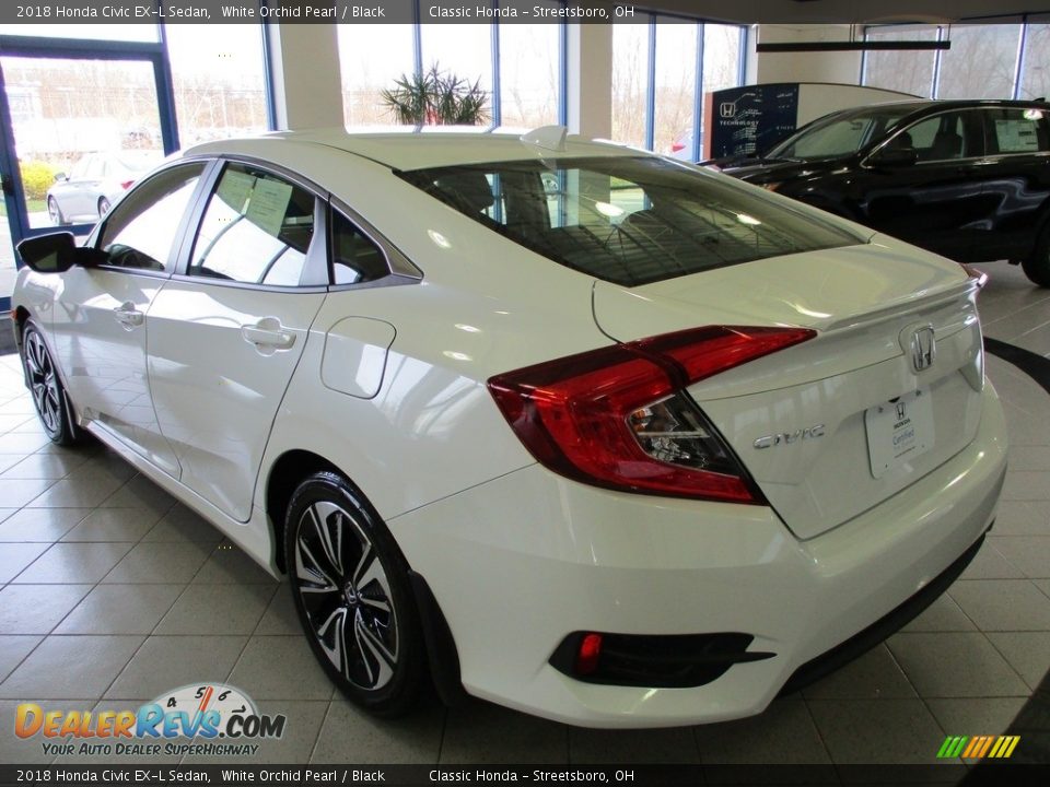 2018 Honda Civic EX-L Sedan White Orchid Pearl / Black Photo #9