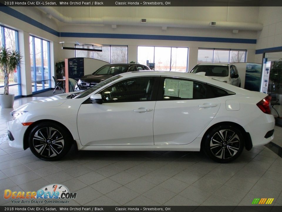 2018 Honda Civic EX-L Sedan White Orchid Pearl / Black Photo #10