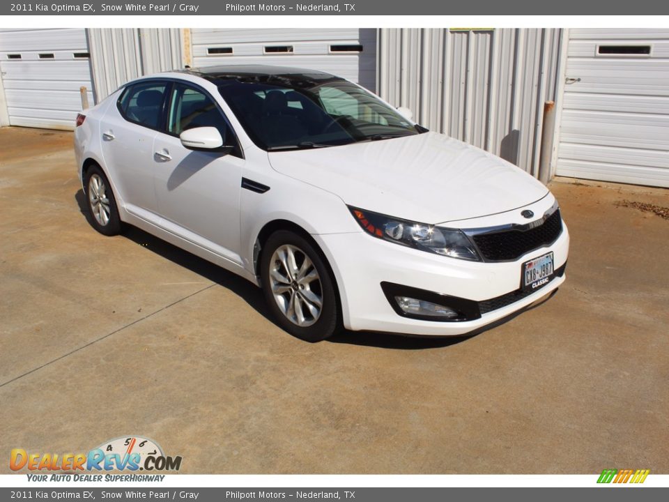2011 Kia Optima EX Snow White Pearl / Gray Photo #2